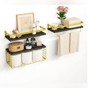 Fixwal 3+1 Tier Floating Shelves